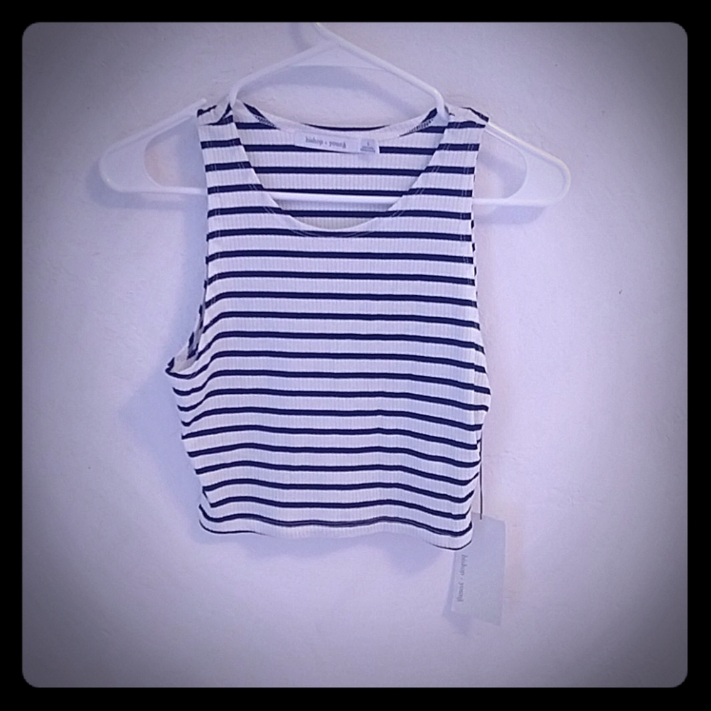 Bishop and Young stripe crop tank top